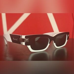Versace Two-Tone Black and White Sunglasses